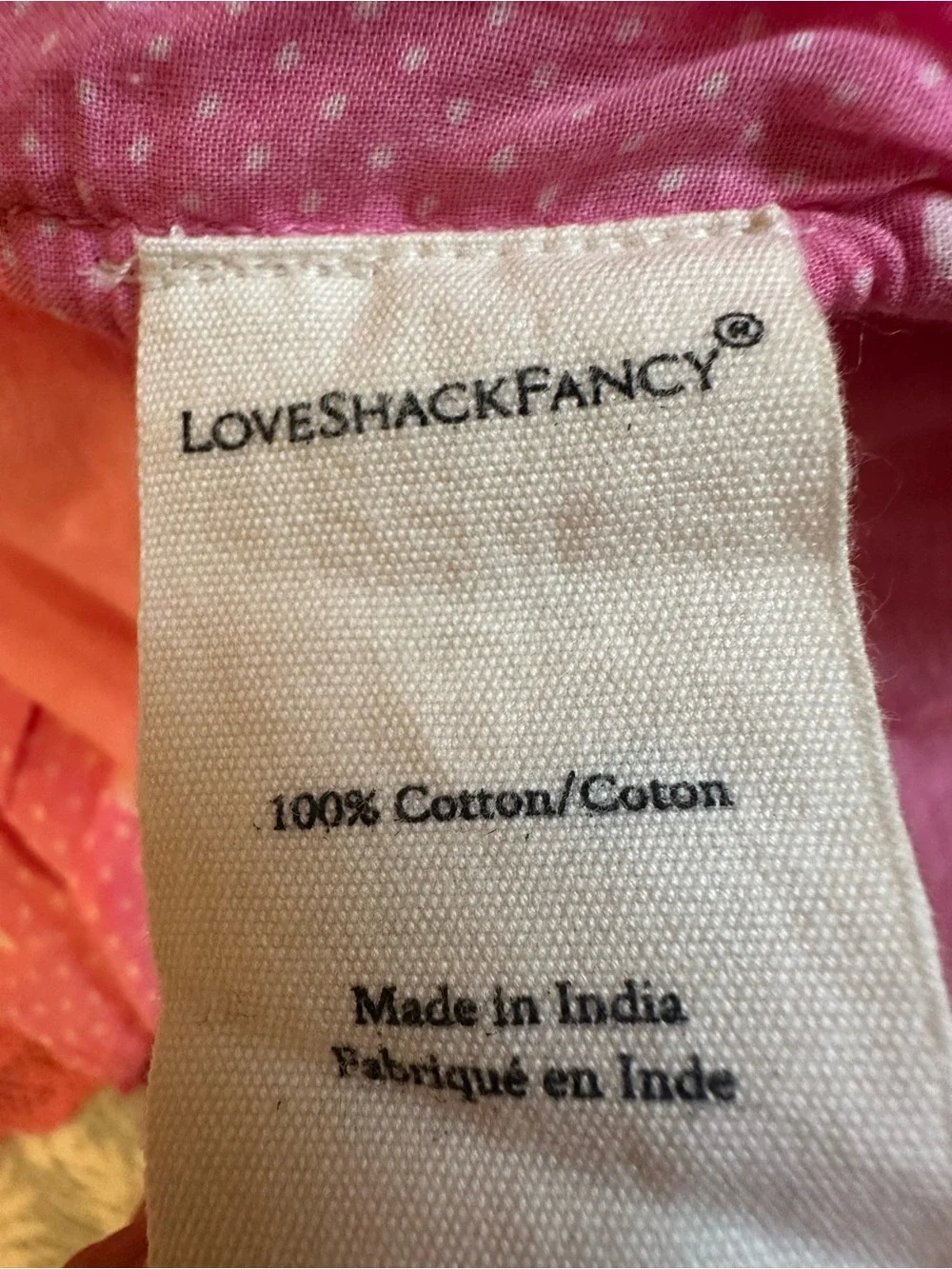 LoveShackFancy Pink Ruffle Mini Skirt size small